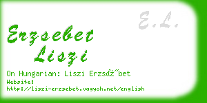erzsebet liszi business card